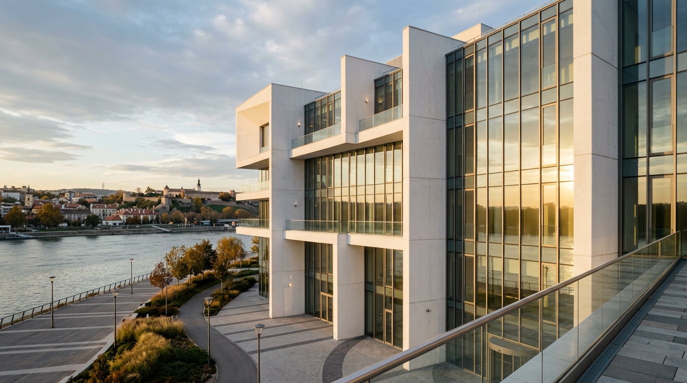 Modern architectural building in Belgrade
